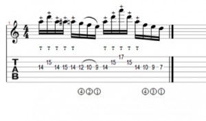 Tapping into 8 finger tapping lick 1