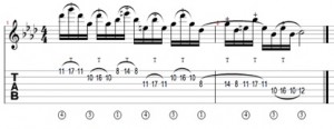 Tapping into 8 finger tapping lick 3